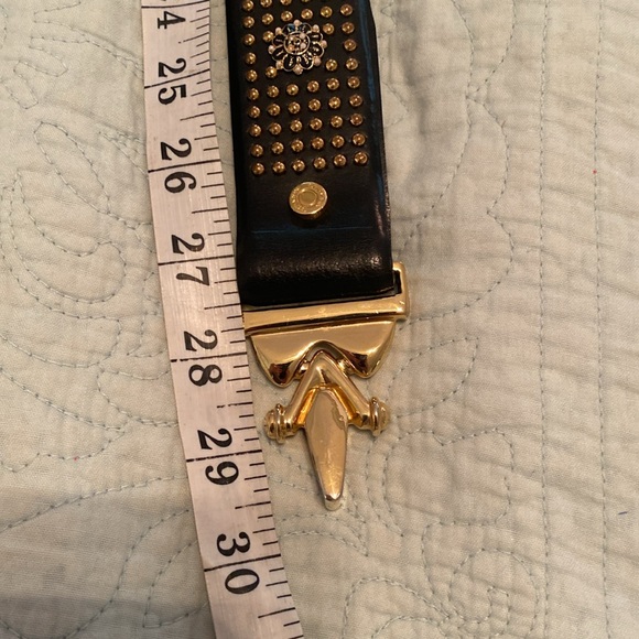 St. John Black and Gold Studded Belt - Picture 4 of 6